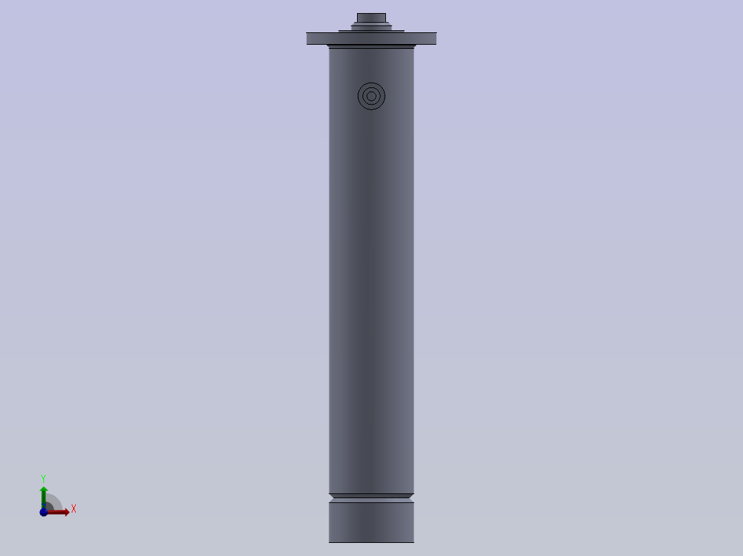 前法兰焊接式液压缸前视图