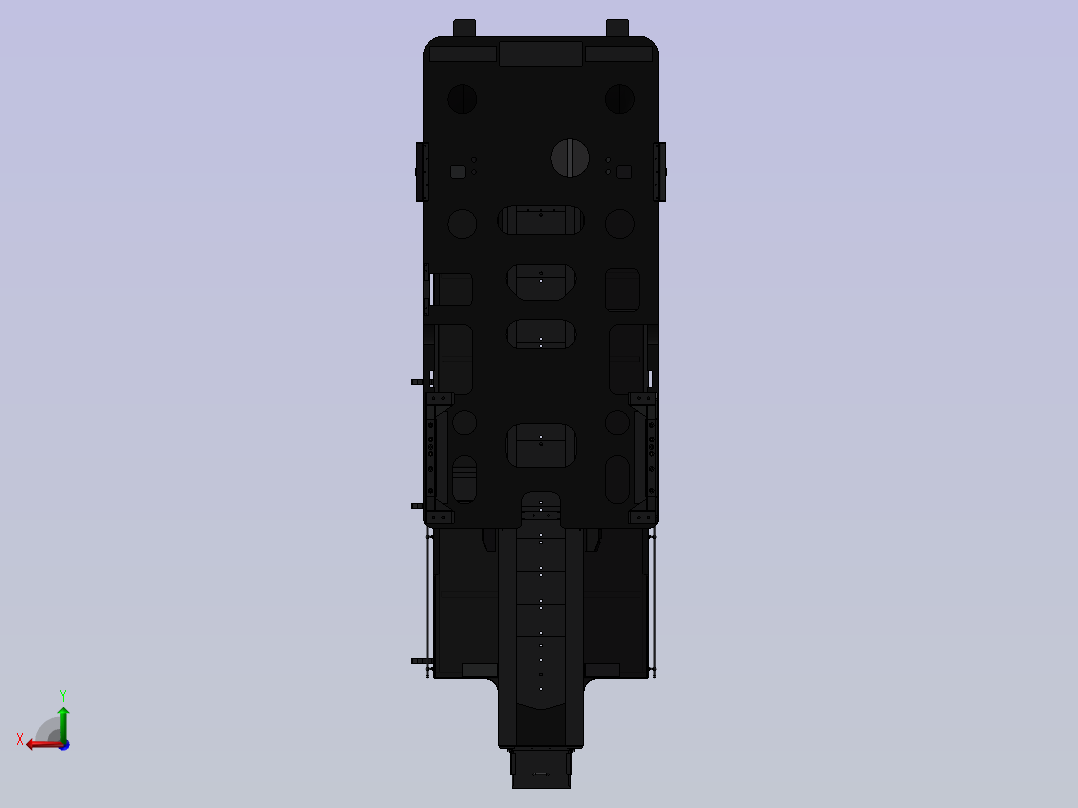 GM AM型煤仓3D数模图纸 STP格式后视图