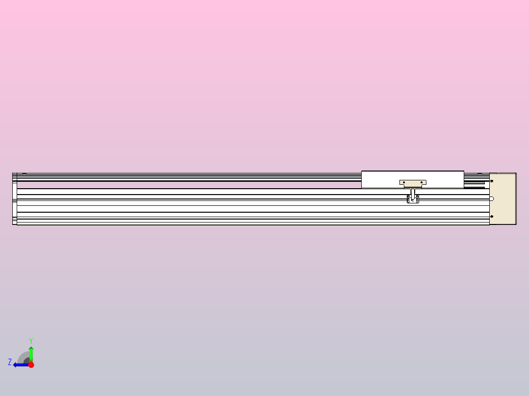 日规模组半封闭丝杆TPA-HNR-220D-3210C-L700-MR-Y-P1K-N3右视图