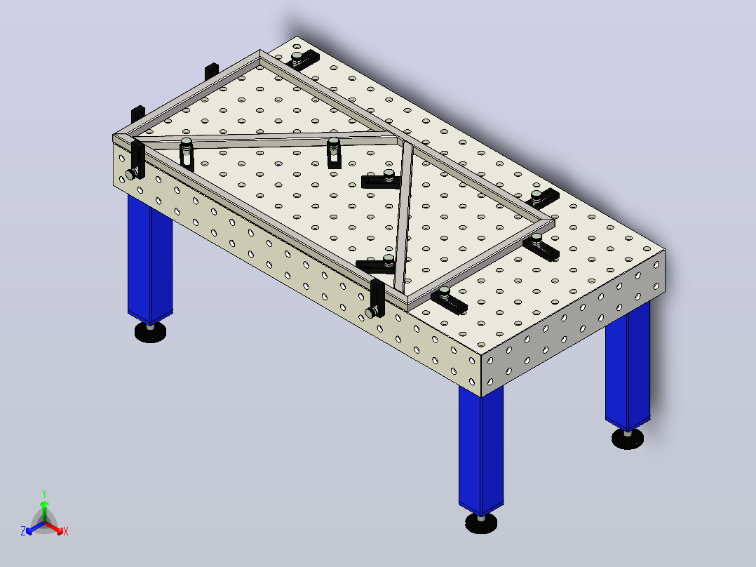 焊接工作台主视图