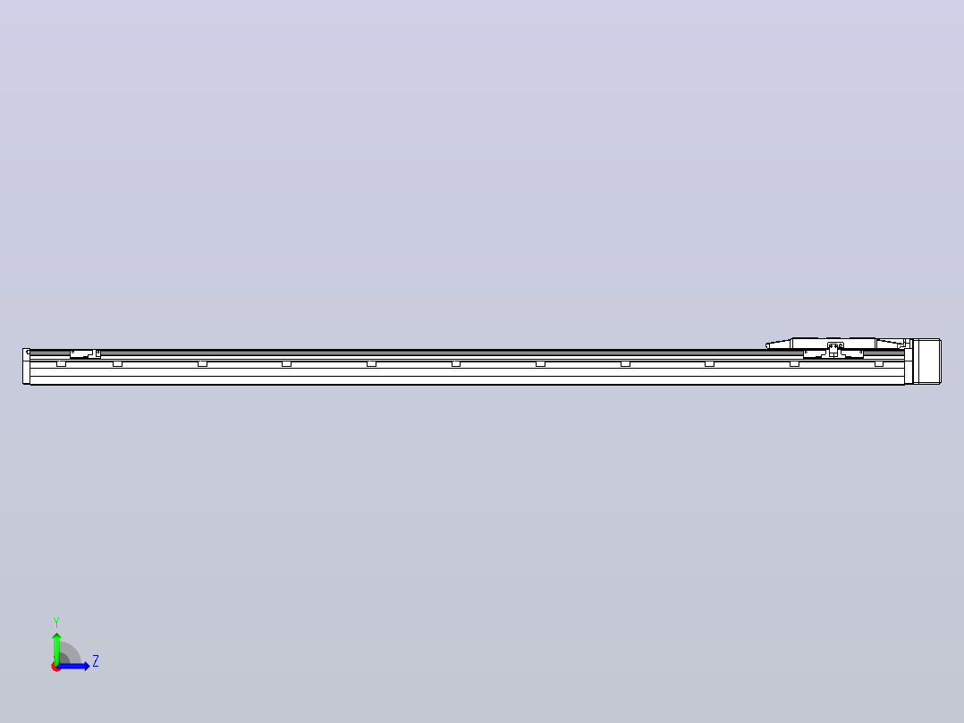 滚珠丝杠直线轴内置导轨TPA-GCR-150-2010C-L1300-ML-M75-N3左视图