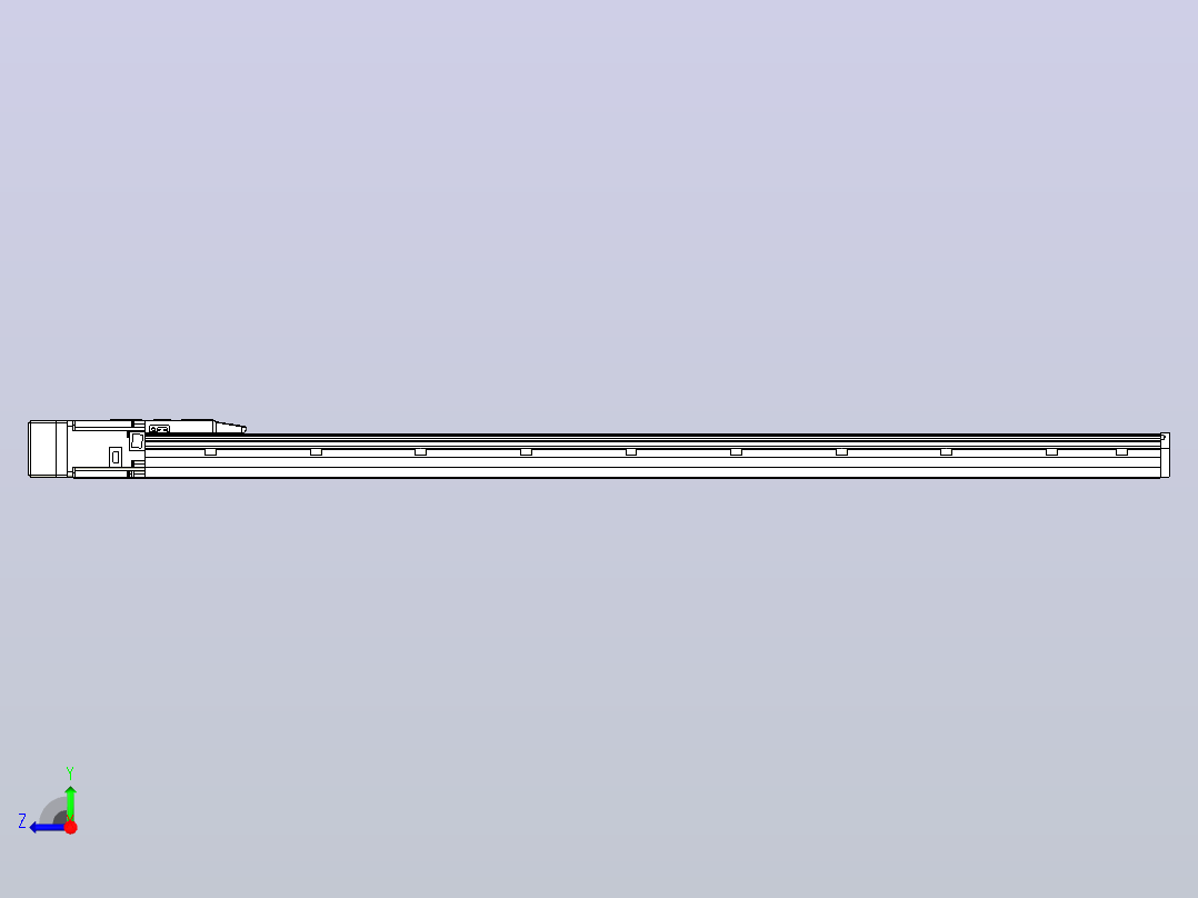 滚珠丝杠直线轴内置导轨TPA-GCR-150-2010C-L1300-ML-M75-N3右视图