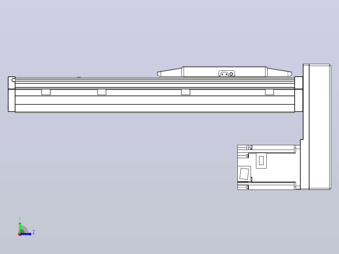 滚珠丝杠直线轴内置导轨TPA-GCR-150-2010C-L250-MP-M75-N3左视图