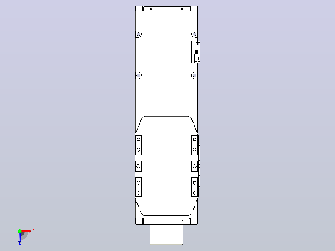 滚珠丝杠直线轴内置导轨TPA-GCR-150-2010C-L250-MP-M75-N3俯视图