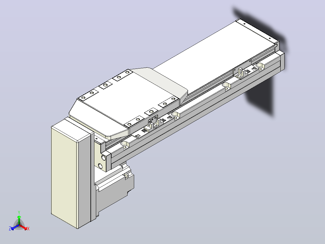 滚珠丝杠直线轴内置导轨TPA-GCR-150-2010C-L250-MP-M75-N3正等轴测图