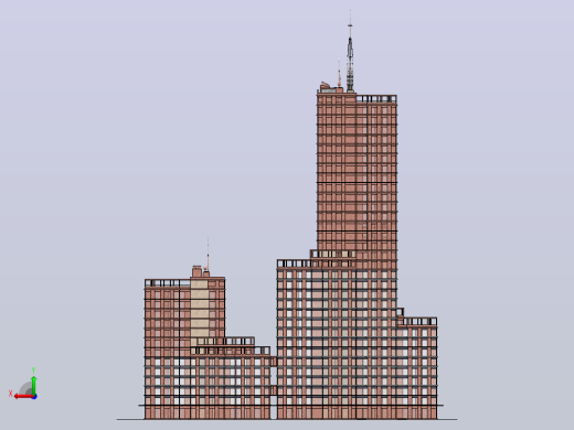 办公室, grabcad, 建筑物后视缩略图