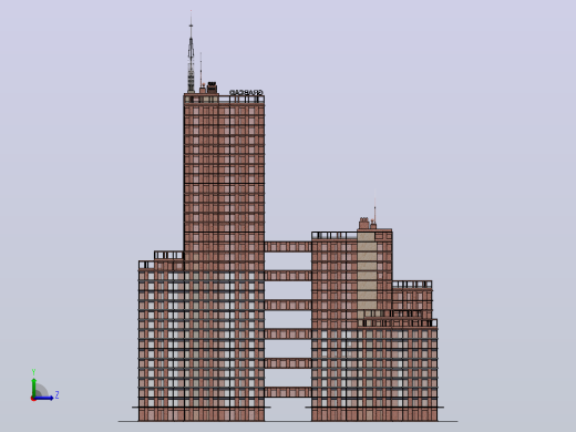 办公室, grabcad, 建筑物左视缩略图
