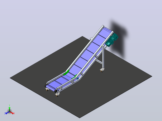 L形皮带输送机3D图纸 step x_t格式