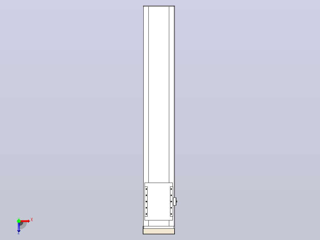 滚珠丝杠直线轴带导轨全封闭TPA-HCR-202D-2510C-L1100-MP-Y-P75-N3俯视图