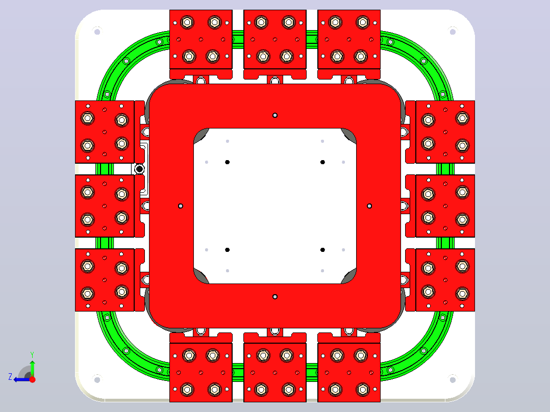 V25-200矩形同步带环形导轨（大板）右视图