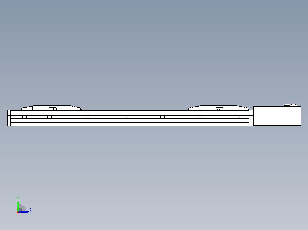 皮带直线轴双滑块型TPA-GCBS-150-P80-L200-QL-M75-N3左视图