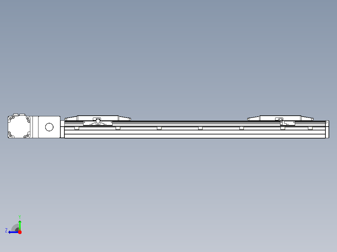 皮带直线轴双滑块型TPA-GCBS-150-P80-L200-QL-M75-N3右视图