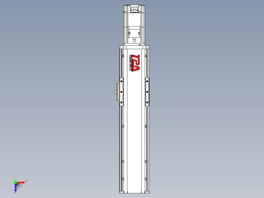 日规模组半封闭丝杆TPA-HNR-85D-1610C-L200-M-C-P20-N3俯视缩略图