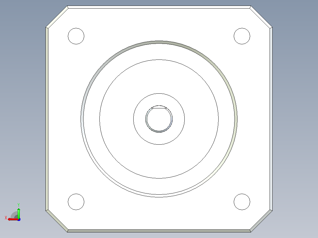 NEMA 17。42X42X39毫米步进电机后视图