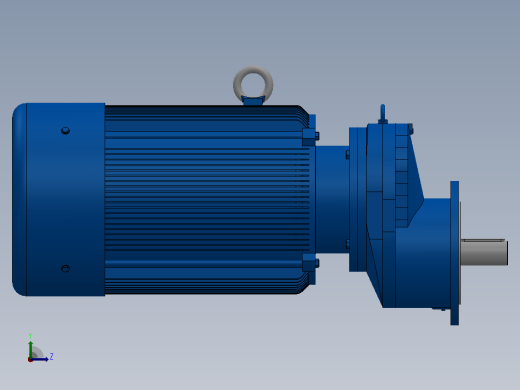 RXF107法兰轴伸式安装斜齿轮减速机RX107-Y45-4P-225M-M1-0°-Φ350左视缩略图