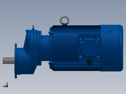 RXF107法兰轴伸式安装斜齿轮减速机RX107-Y45-4P-225M-M1-0°-Φ350右视缩略图