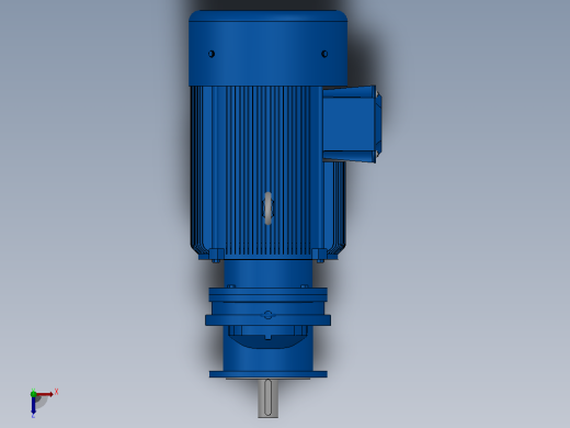 RXF107法兰轴伸式安装斜齿轮减速机RX107-Y45-4P-225M-M1-0°-Φ350俯视缩略图