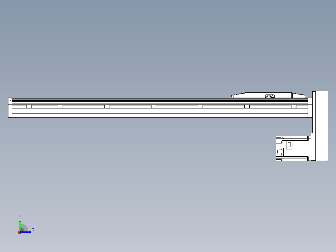 滚珠丝杠直线轴内置导轨TPA-GCR-150-2010C-L700-MP-M75-N3左视图