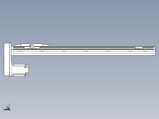 滚珠丝杠直线轴内置导轨TPA-GCR-150-2010C-L700-MP-M75-N3右视缩略图
