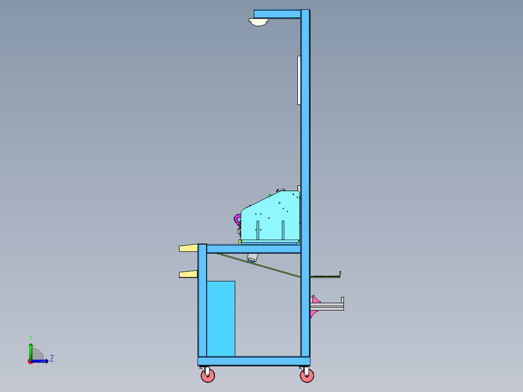 油管划线工装（sw18可编辑+工程图+bom单）左视图
