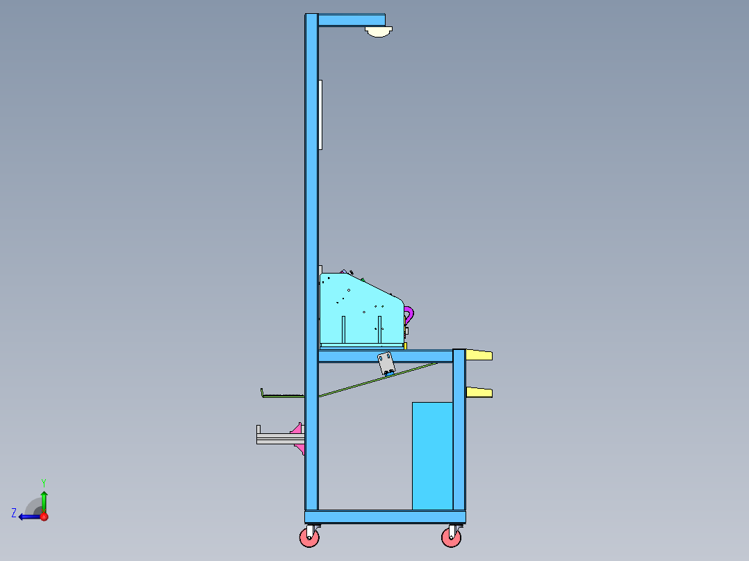油管划线工装（sw18可编辑+工程图+bom单）右视图