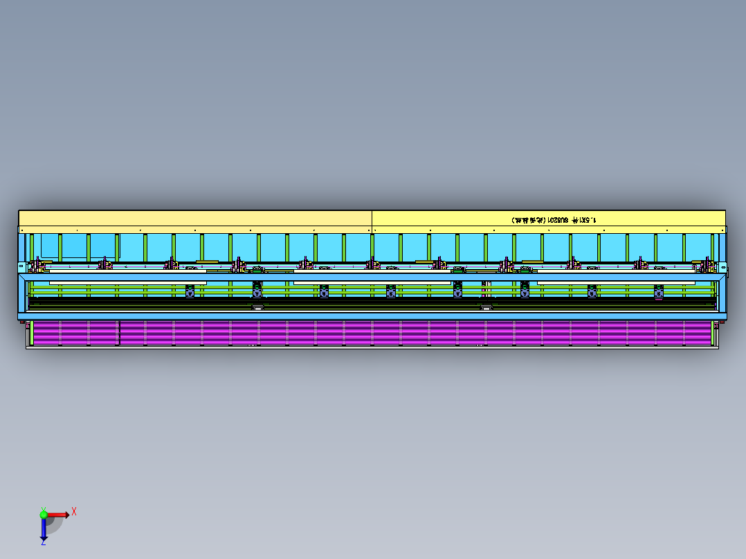 油管划线工装（sw18可编辑+工程图+bom单）俯视图