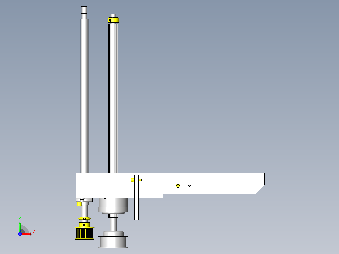 升降和翻转2轴搬运机构前视图
