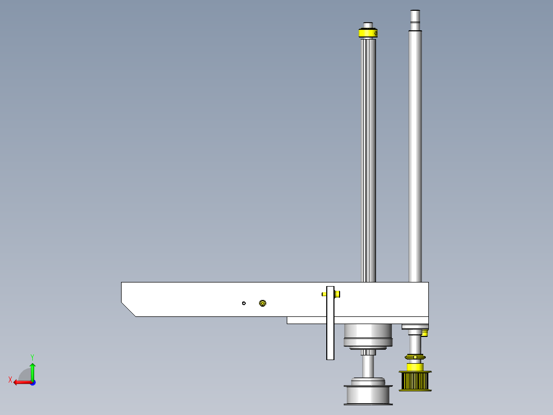 升降和翻转2轴搬运机构后视图