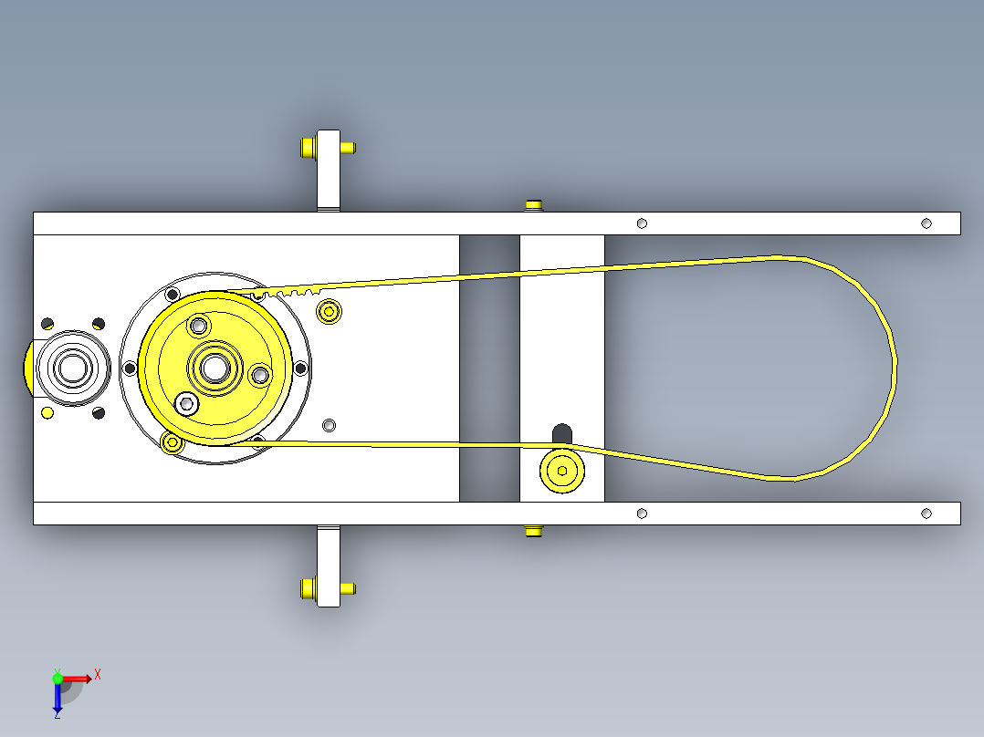 升降和翻转2轴搬运机构俯视图