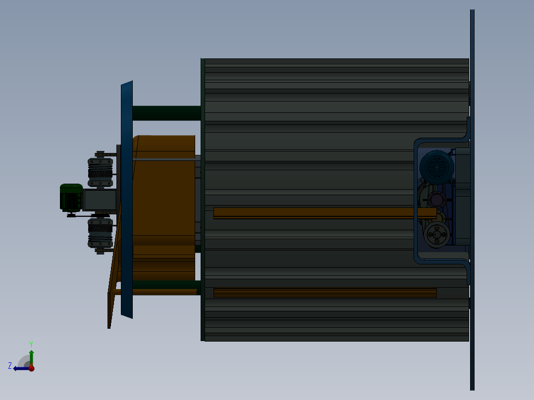 自行车立体车库 sw16右视图