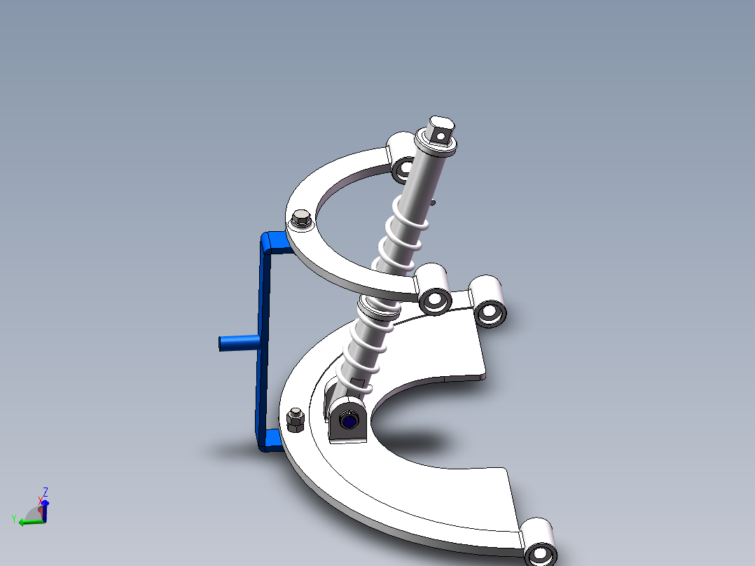 汽车双横臂独立悬架的设计CAD图纸+SolidWorks三维设计图纸素材