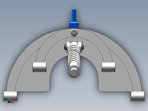 汽车双横臂独立悬架的设计CAD图纸+SolidWorks三维设计图纸素材前视缩略图