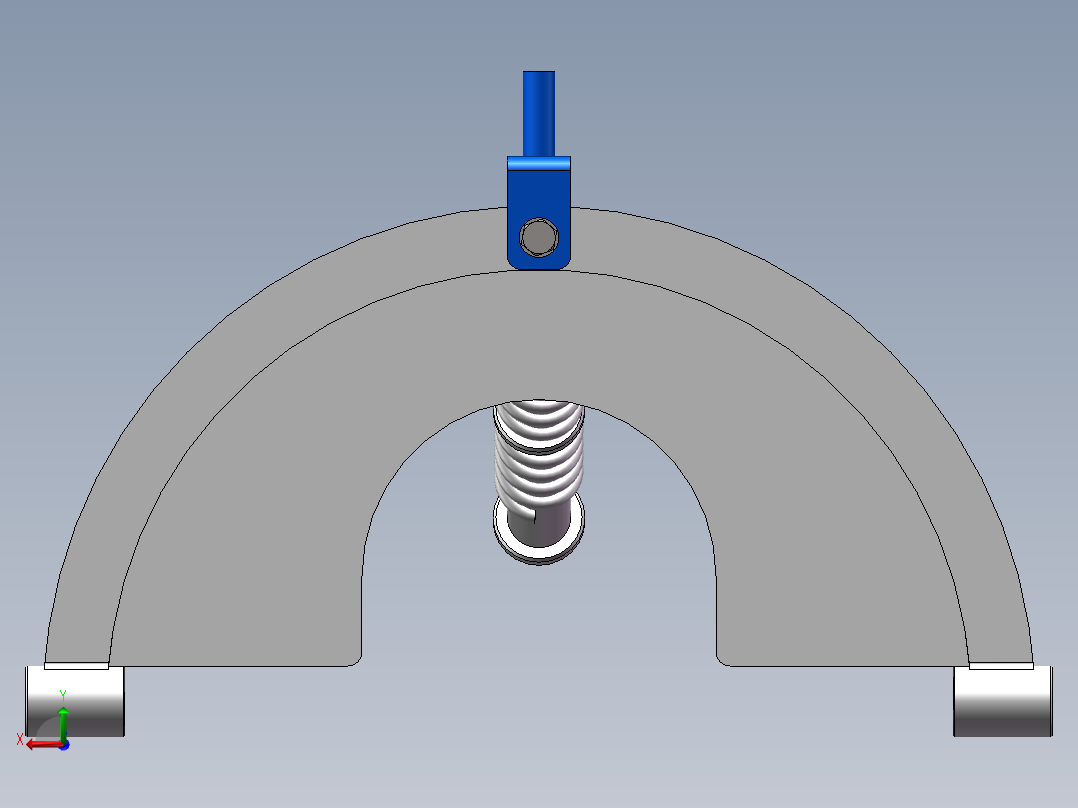 汽车双横臂独立悬架的设计CAD图纸+SolidWorks三维设计图纸素材后视图