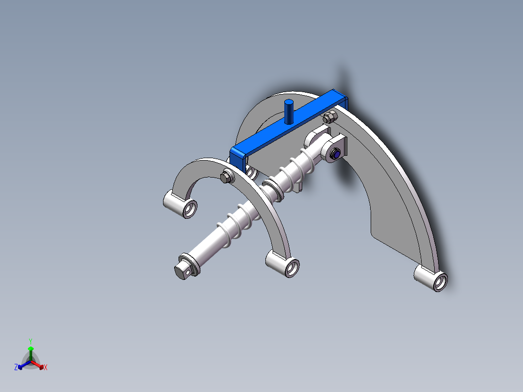 汽车双横臂独立悬架的设计CAD图纸+SolidWorks三维设计图纸素材正等轴测图