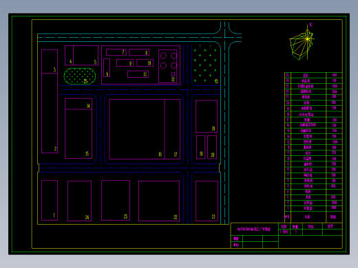 年产5万吨味精生产工厂总平面布置图cad图纸