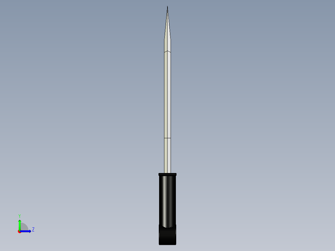 常见匕首模型左视图