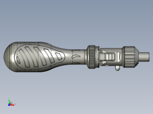 棘轮螺丝刀3D模型前视缩略图