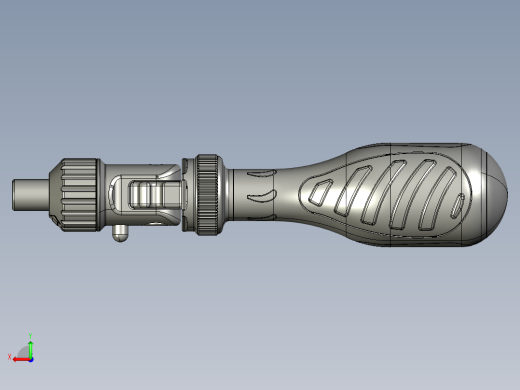 棘轮螺丝刀3D模型后视缩略图