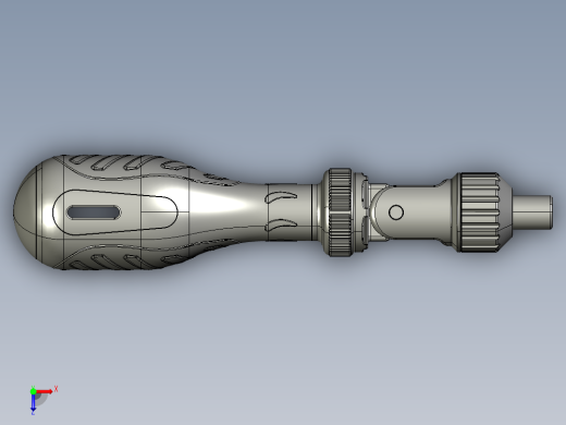 棘轮螺丝刀3D模型俯视缩略图
