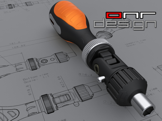 棘轮螺丝刀3D模型缩略图