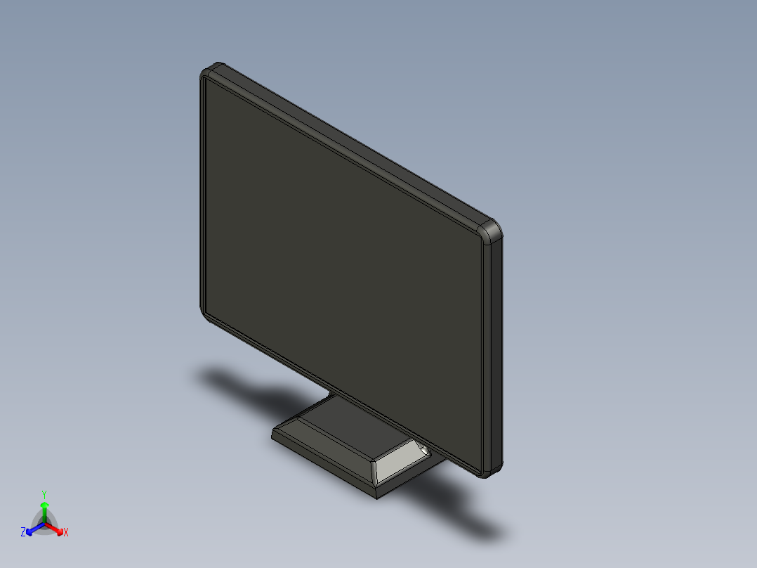 电脑显示器正等轴测图