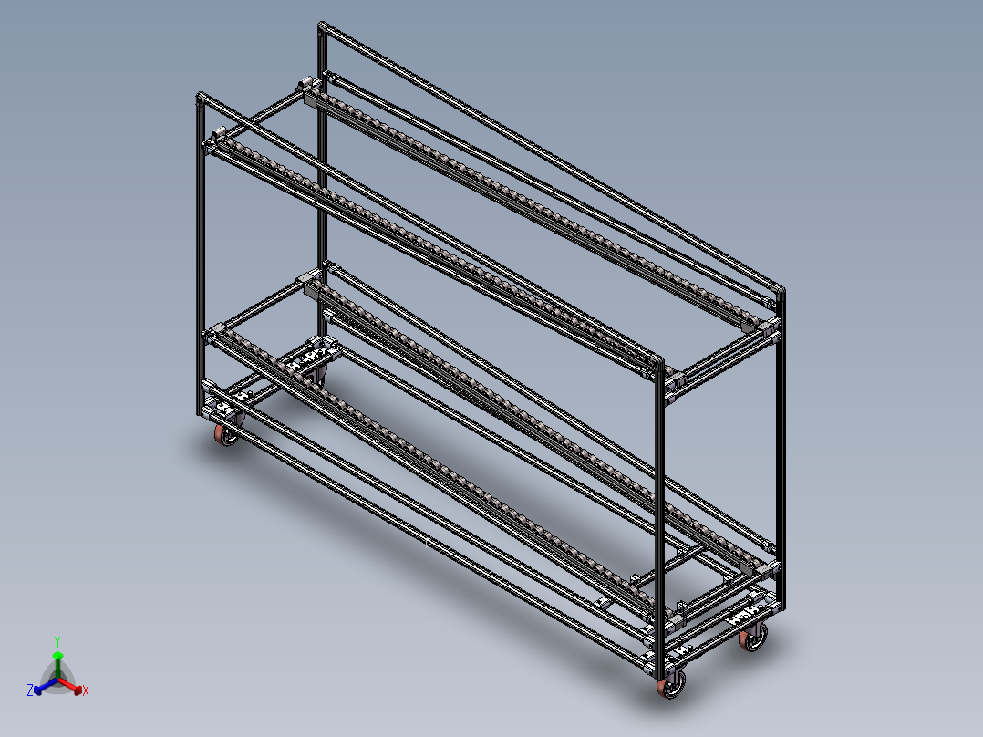 流利架2 总装正等轴测图