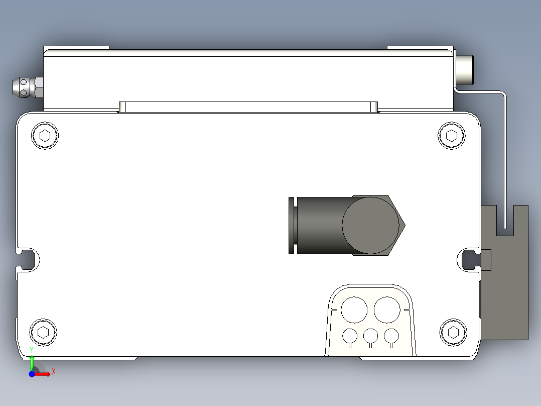 Toyo东佑达直线模组-ECH14-1200-M+煞車-外拉注油嘴前视图