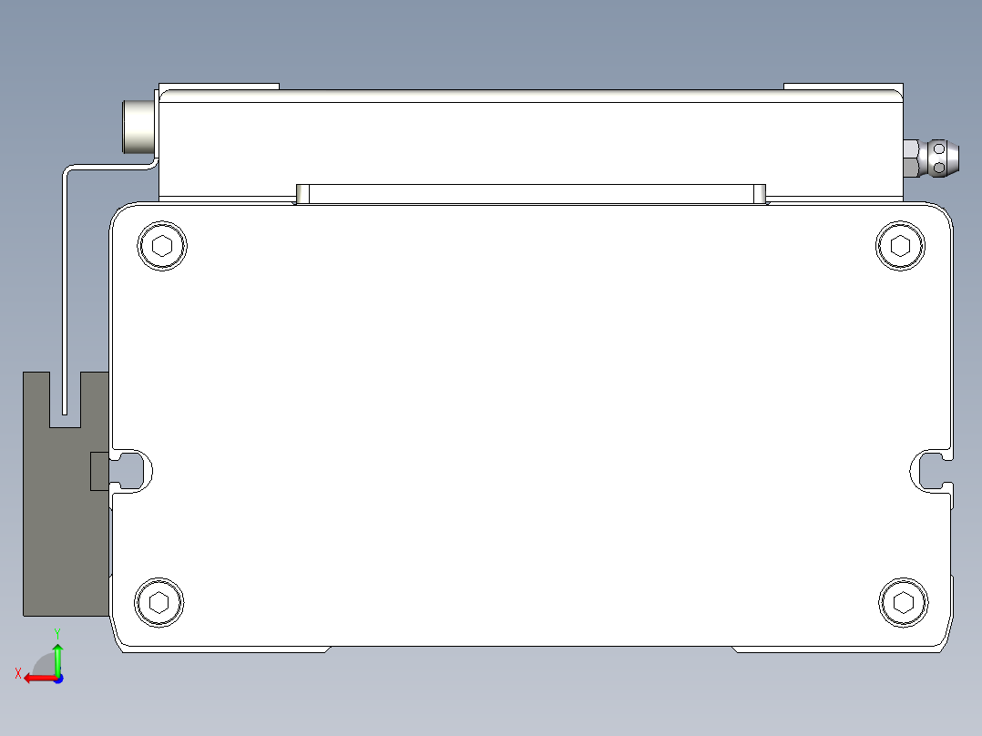 Toyo东佑达直线模组-ECH14-1200-M+煞車-外拉注油嘴后视图