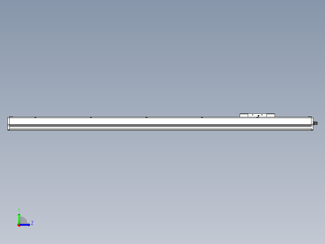 Toyo东佑达直线模组-ECH14-1200-M+煞車-外拉注油嘴左视图