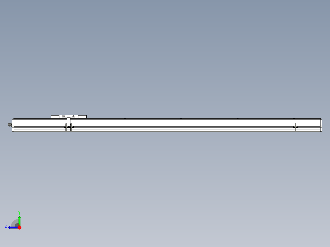 Toyo东佑达直线模组-ECH14-1200-M+煞車-外拉注油嘴右视图