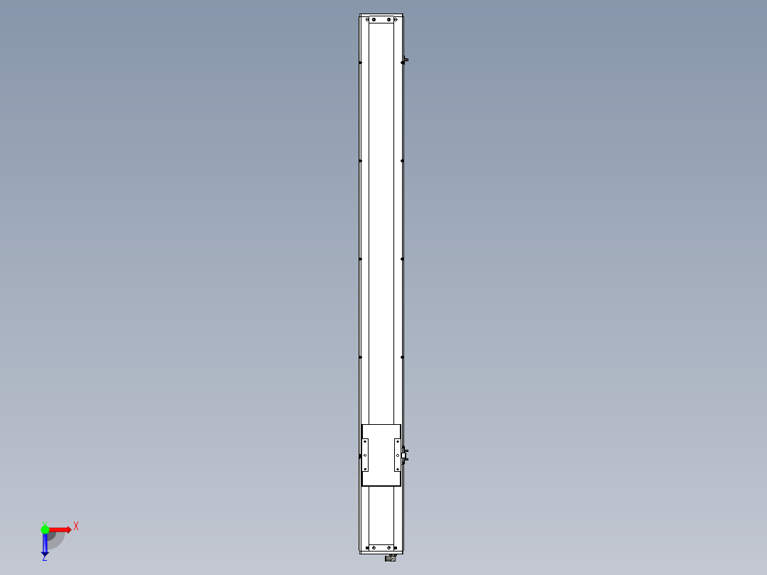 Toyo东佑达直线模组-ECH14-1200-M+煞車-外拉注油嘴俯视图