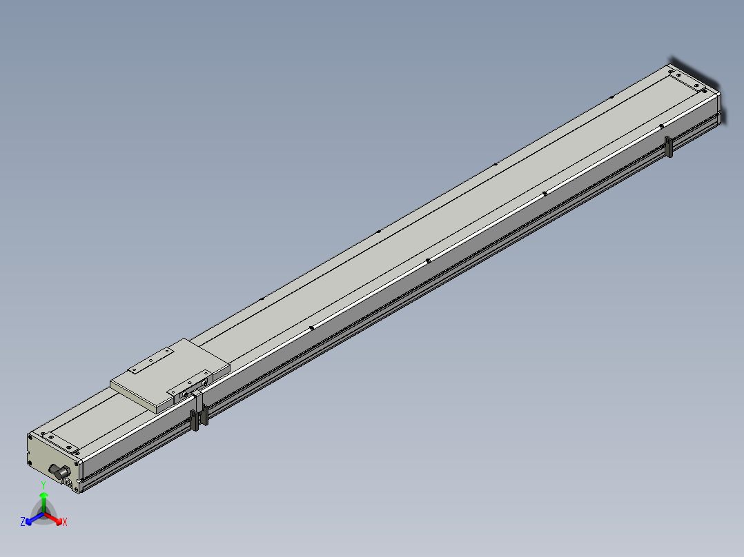 Toyo东佑达直线模组-ECH14-1200-M+煞車-外拉注油嘴正等轴测图