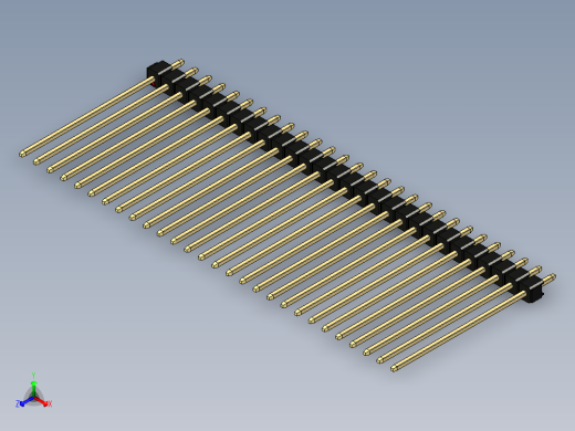 彩色公头100mil（2.54mm）系列-DS1021_black_1x28p_100mil_Type43_rev1.0