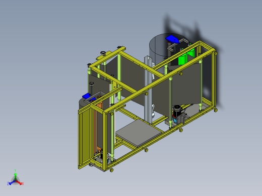 熔喷布机卷布机3D图纸 无纺布 熔喷布 卷布机3d图纸
